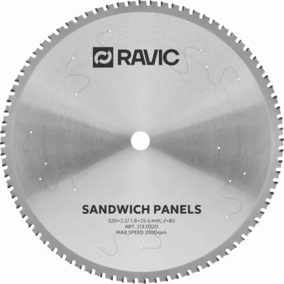 Диск пильный TCT по стали и сэндвич-панелям Ravic, 320х25,4 мм, 80T