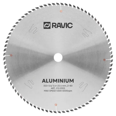Диск пильный TCT по алюминию и цветным металлам Ravic, 355х25,4 мм, 80T