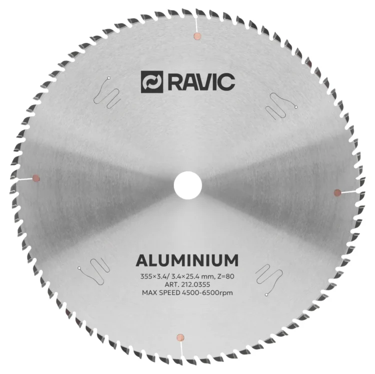  Диск пильный TCT по алюминию и цветным металлам Ravic, 355х25,4 мм, 80T