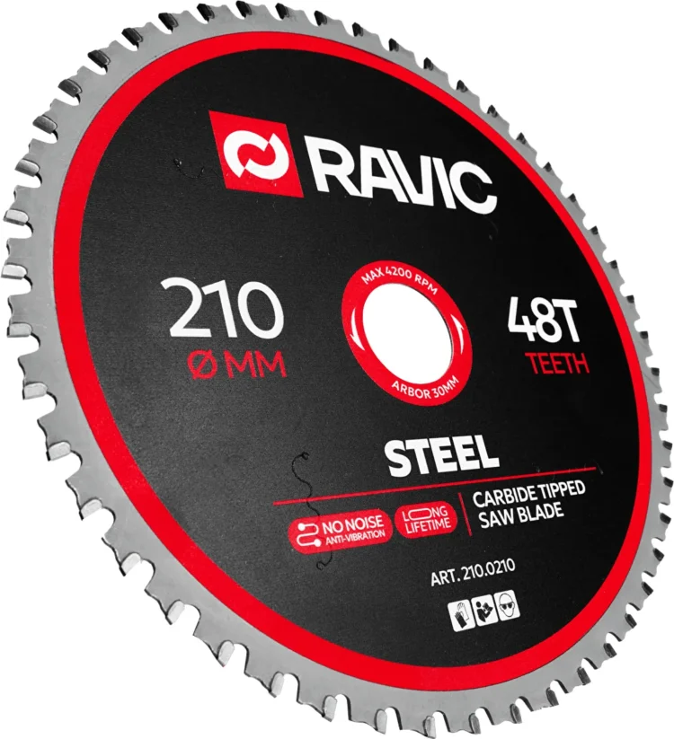  Диск пильный TCT по стали Ravic, 210х30 мм, 48T