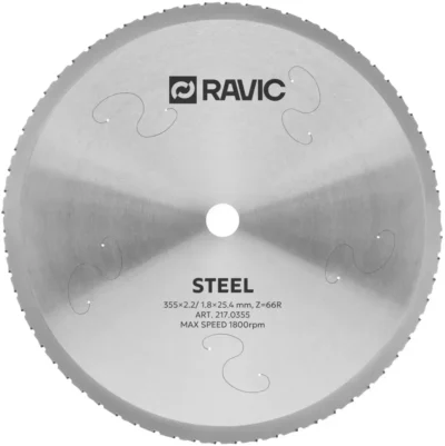 Диск пильный TCT по стали Ravic, 355×25,4 мм, 66-R