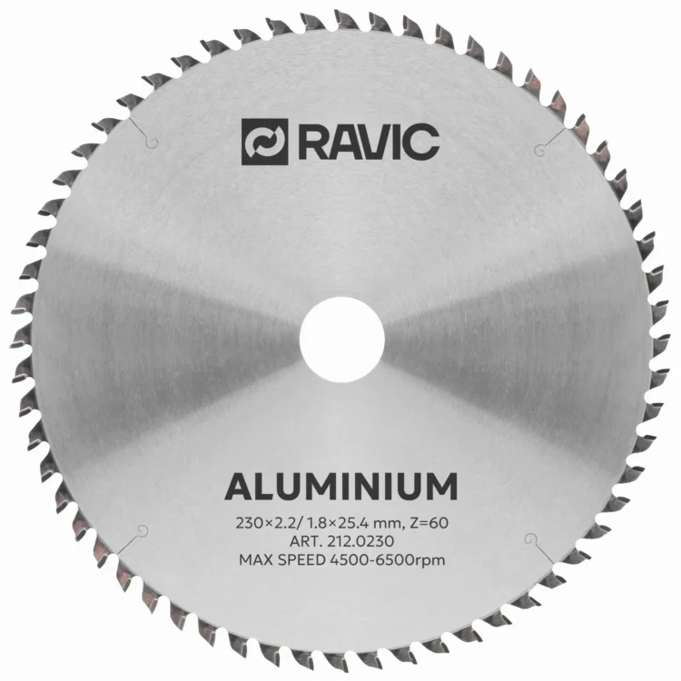  Диск пильный TCT по алюминию и цветным металлам Ravic, 230х25,4 мм, 60T