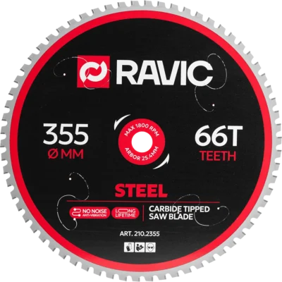 Диск пильный TCT по стали Ravic, 355х25,4 мм, 66T