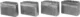  Гребенки сменные режущие Ravic, 1″, к RV-360, RV-361, RV-362, RV-363, комплект из 4 шт, арт. 204.0102